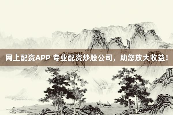 网上配资APP 专业配资炒股公司，助您放大收益！
