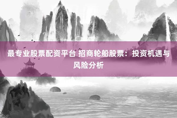 最专业股票配资平台 招商轮船股票：投资机遇与风险分析