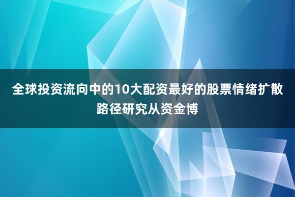 全球投资流向中的10大配资最好的股票情绪扩散路径研究从资金博