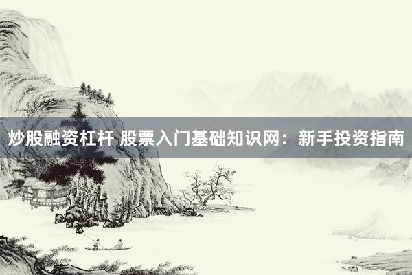 炒股融资杠杆 股票入门基础知识网：新手投资指南
