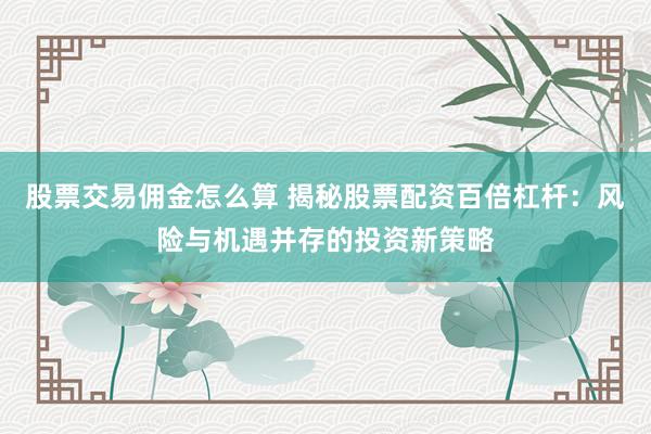 股票交易佣金怎么算 揭秘股票配资百倍杠杆：风险与机遇并存的投资新策略